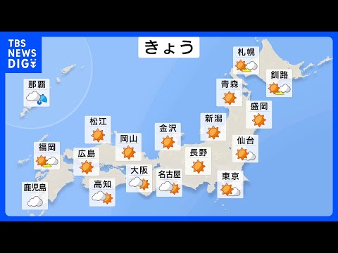 土曜日ほど晴れてお出かけ日和　北海道はお花見日和に　空気の乾燥・寒暖差・紫外線に注意｜TBS NEWS DIG