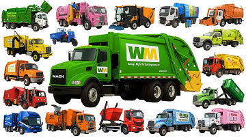 Garbage Trucks for Kids – Learn Vehicle Names and Types of Garbage Trucks 🚛🗑️