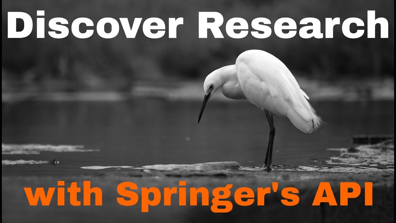 Springer's API for Science: Browse Abstracts and More with Python - YouTube
