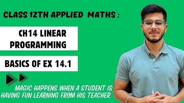Linear programming | 24-25 | basics of ex 14.1 | class 12 applied maths