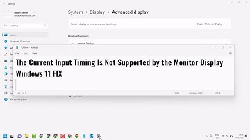 The Current Input Timing Is Not Supported by the Monitor Display Windows 11 FIX