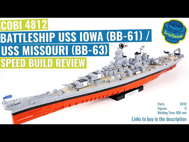 COBI 4812 - BATTLESHIP USS IOWA (BB-61) / USS MISSOURI (BB-63) -  Speed Build Review class=