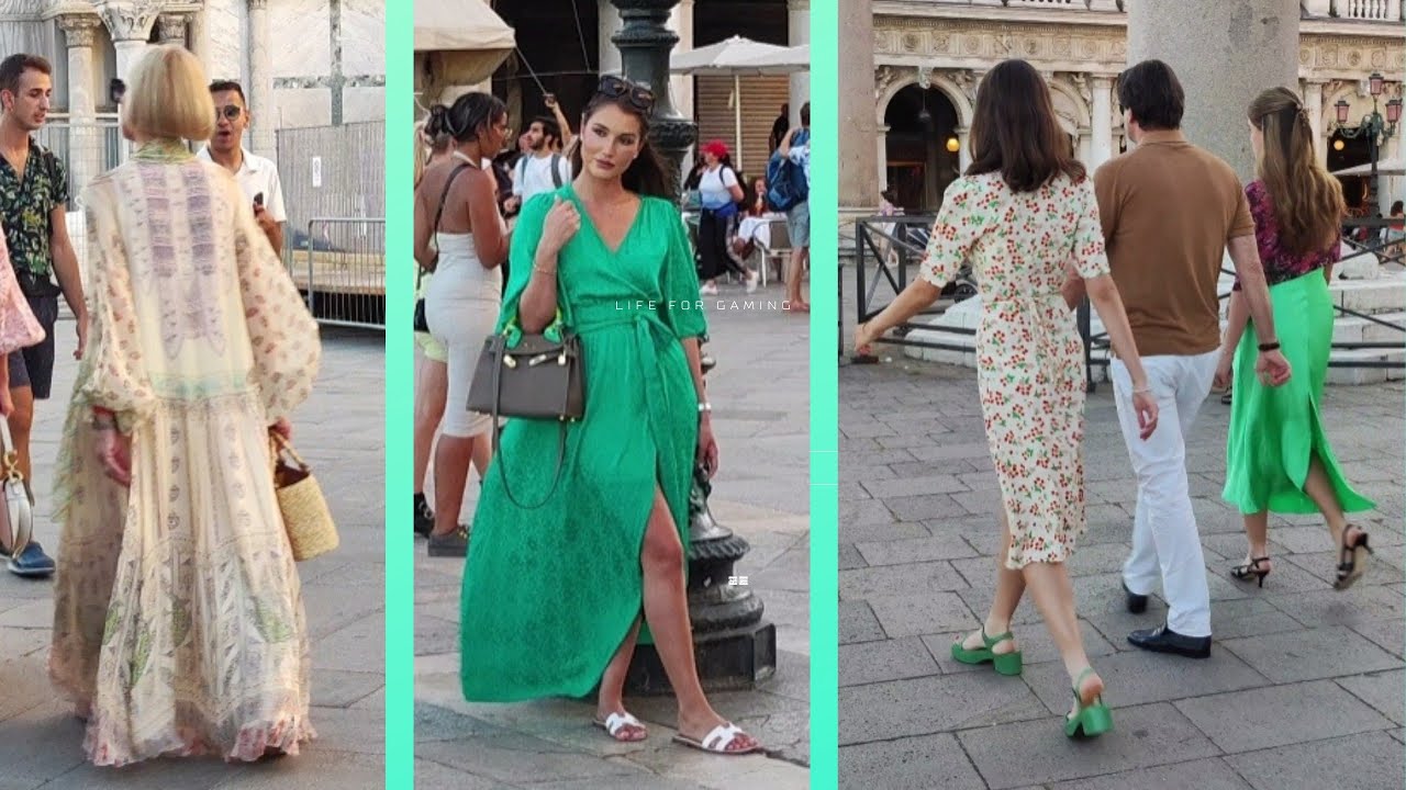 Elegant Summer Fashion in VENICE 🇮🇹 Streetstyle in Italy vogue venice