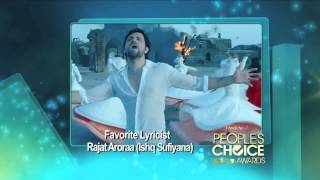 Rajat Aroraa wins Favorite Lyricist at People&#39;s Choice Awards 2012 [HD]