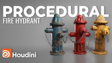 Procedural Fire Hydrant - Generator HDA (Houdini Digital Asset)