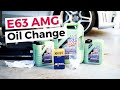 HOW TO CHANGE ENGINE OIL ON MERCEDES BENZ E63 AMG! Routine maintenance service that saves you money.