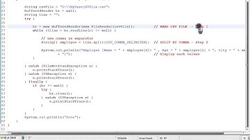 HOW TO READ CSV FILE USING JAVA  DEMO