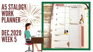 A5 Stalogy for Work Planner | December 2020, Week 5 Setup