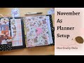 November A5 Planner Setup