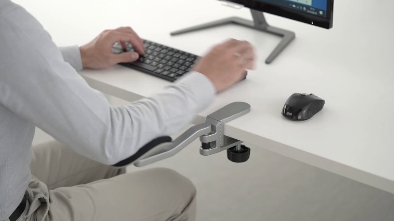 アームレスト パソコン マウス キーボード 肘置き リストレスト エルゴノミクス クランプ式 クッション付き シルバー 0 Tok017sv Youtube