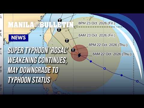 Super Typhoon 'Rosal' weakening continues, may downgrade to typhoon status