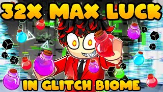 Using 30+ MAX LUCK Potions in GLITCH BIOME on Roblox Sol’s RNG!