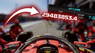 How long can you stay in the pits in F1 23?