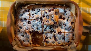 Simple and delicious sour cherry cake recipe, so soft and fluffy