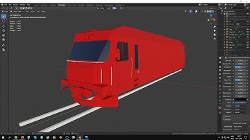 Making a RHB GE 4/4 III locomotive for Trainz part 3. Blender 2.9