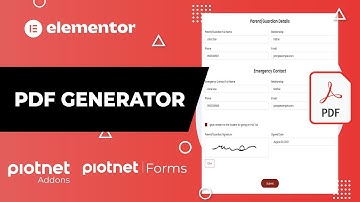 How to convert form to PDF files Tutorial using Piotnet Addons For Elementor