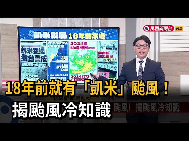 【新聞抓重點】18年前就有「凱米」颱風！揭颱風冷知識－民視新聞
