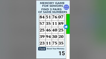 Sharpen Your Brain: Can You Match the Numbers in Time? #braintraining