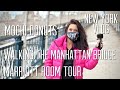 Walking the Manhattan Bridge * New York Marriott Downtown Room Tour * 1st time Tasting Mochi Donuts