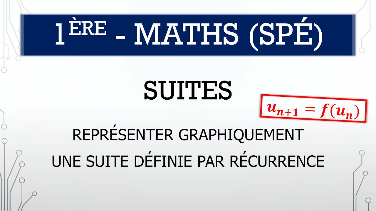 Première (Spécialité) - Maths - M.2.4 - Représenter graphiquement une suite définie par récurrence
