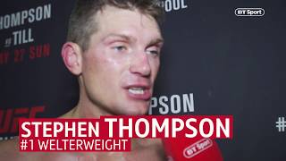 Stephen "Wonderboy" Thompson's gracious post-fight interview after UFC Liverpool is superb