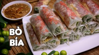 Bò Bía Mặn - Món Ăn Tuổi Thơ - Chia Sẻ Cách Pha Tương Bò Bía Thơm Béo Ngậy.