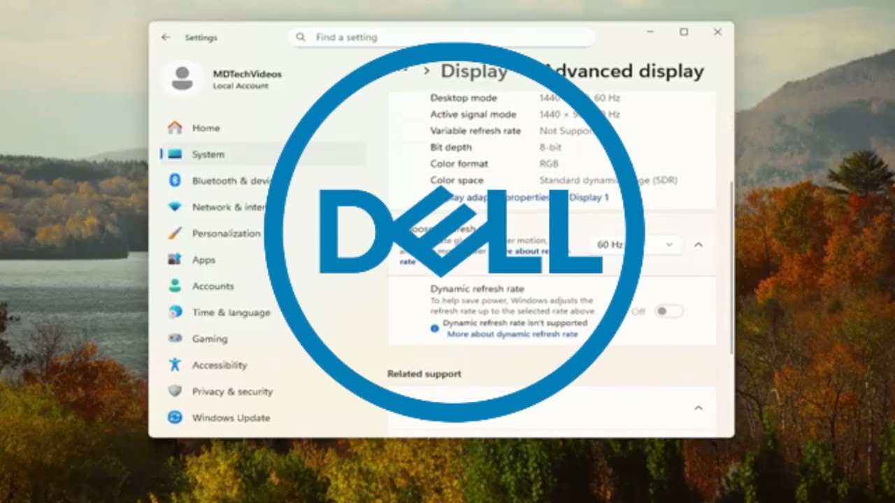 How to Change Monitor Refresh Rate on Dell Laptop [Tutorial] - YouTube