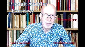 PRODUIT SCALAIRE. EXERCICES PREMIERE SPE MATHS