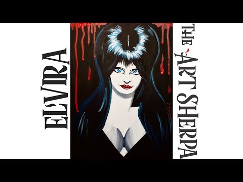 How to paint with Acrylic Elvira Easy Beginner tutorial