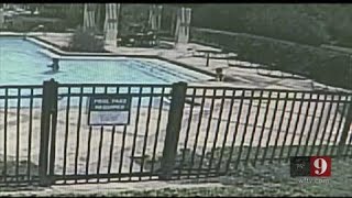 Surveillance video captures teen's dramatic rescue of 3-year-old near drowning victim