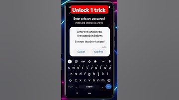 Privacy password unlock trick | privacy lock unlock secret | privacy password bhul gaya
