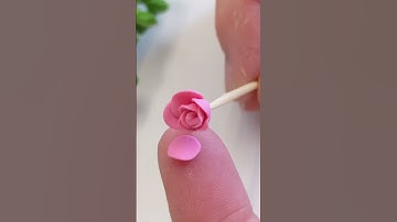 Floral Polymer Clay Designs with Paper Transfers #shorts