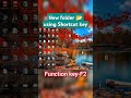📁 How to create a new folder 📁 on the desktop using shortcut keys #desktopfirst #sharedfolders