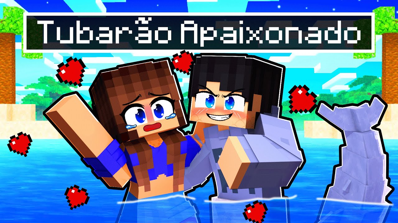 GAROTO TUBARÃO se APAIXONOU pela MIIKA no Minecraft ◂Miika▸