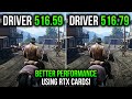 NVIDIA 516.79 Hotfix vs 516.59 | Better DLSS performance in RDR2!
