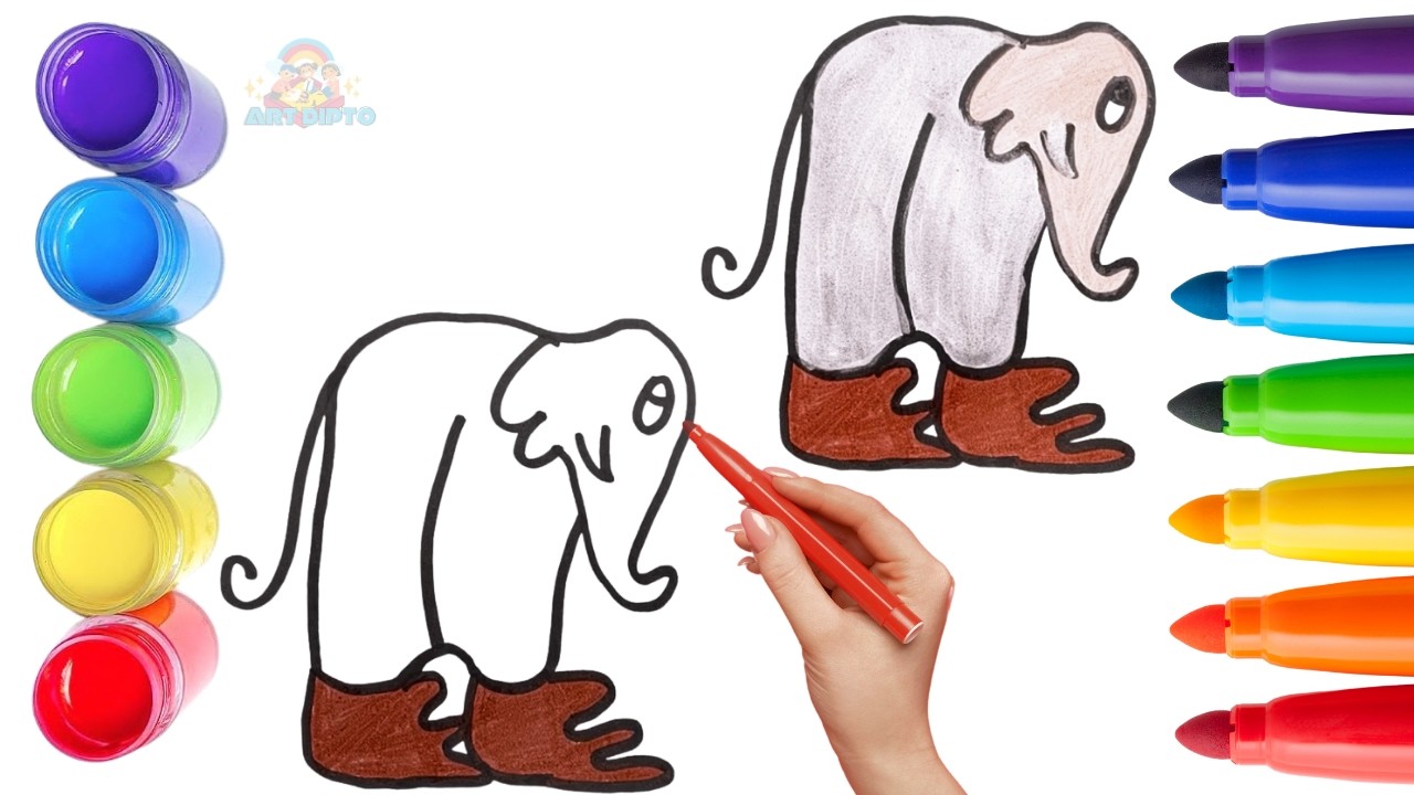 Как нарисовать милую Лирили Ларилу. Рисование, раскрашивание и рисование для детей и малышей_🌈🎨