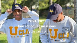 20212022 law school admissions cycle recap | applying to 25 law schools