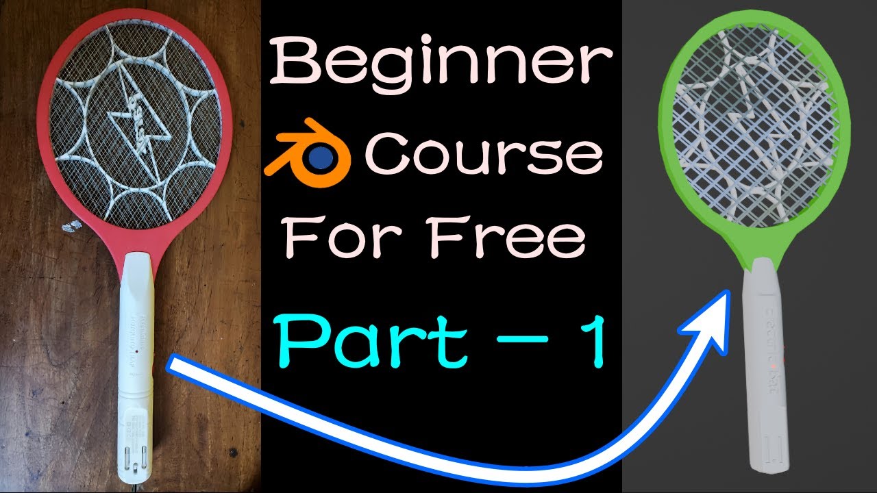 Blender Beginner Course on HardSurface Modeling - Electric Bat - 3D Modeling  [Part - 01]