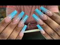 Acrylic Ombre Blue | Nails Tutorial |