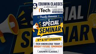 🚀 FREE Seminar for 9th & 10th Students | Tech & Career Guidance 💻