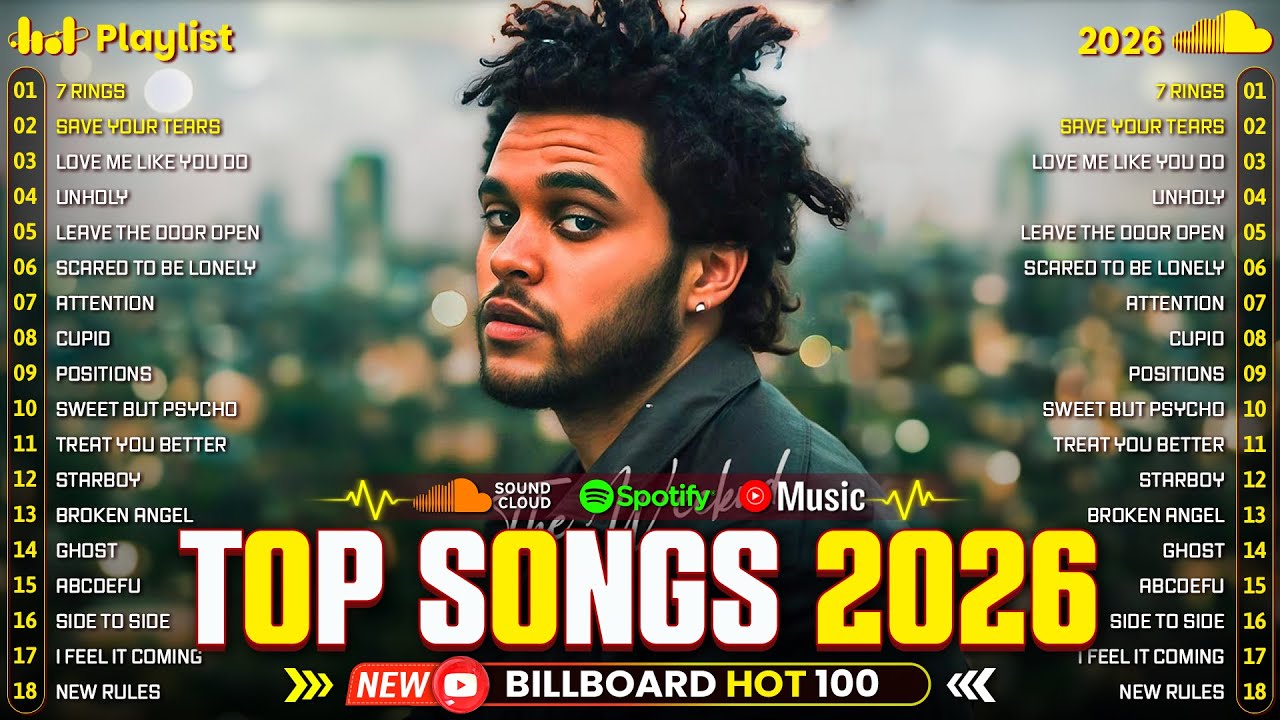 Spotify Pop Hits 2026 ♫ The Weeknd, Dua Lipa, Ed Sheeran, Bruno Mars, Adele, Selena Gomez