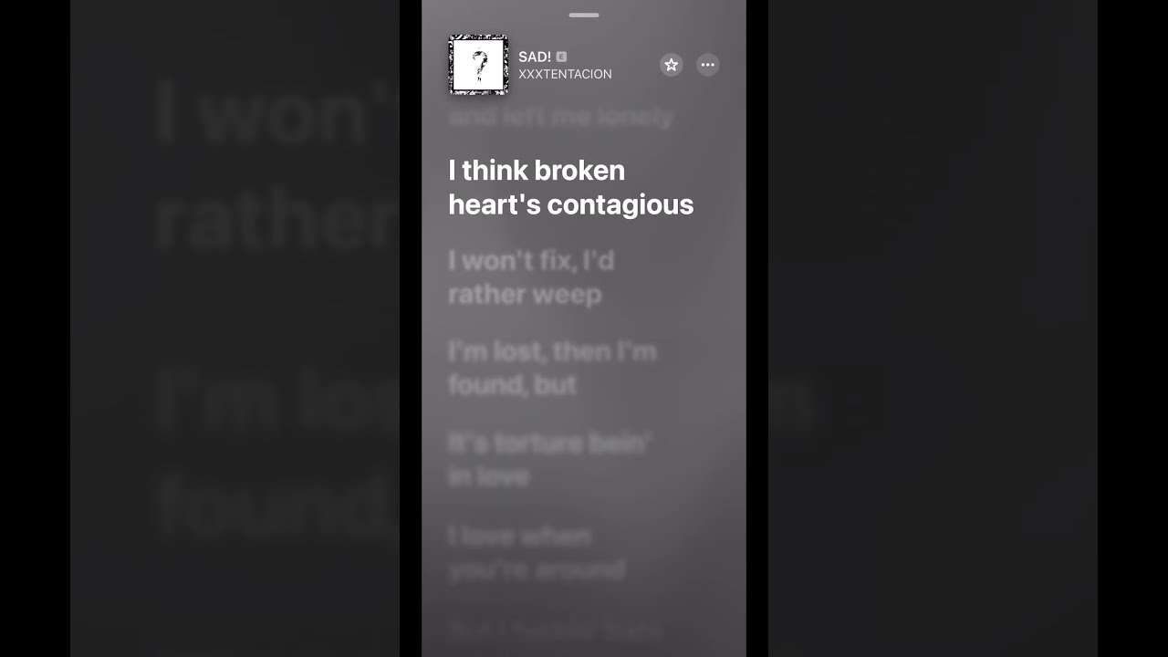 XXXTENTACION SAD Lyrics