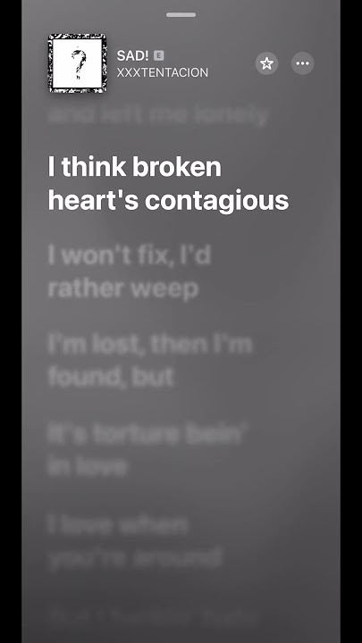 XXXTENTACION - SAD! #lyrics #lyrics