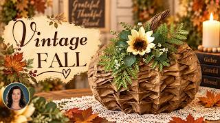 Elegant Vintage Fall Decor | Beautiful DIYs Using Paper