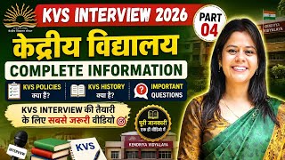 KVS Sangathan Full Information | Logo, Vision, Structure, PRT Details | KVS INTERVIEW 2026 | Part 04
