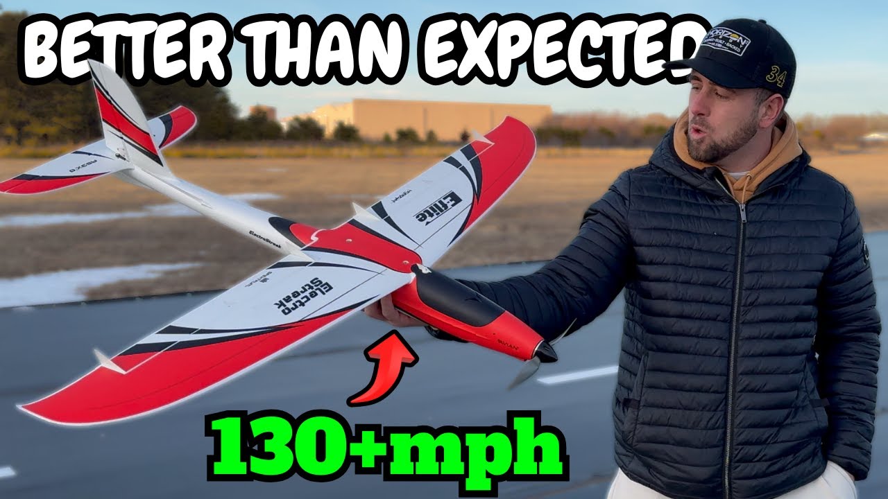 How to fly FAST - The NEW E-flite Electrostreak 1.1m RC Airplane (EXTREME WINDS)