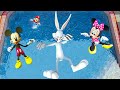 Gta5 super mario  bugs bunny vs mickey mouse  minnie mouse jumps fails 12  euphoria physics 