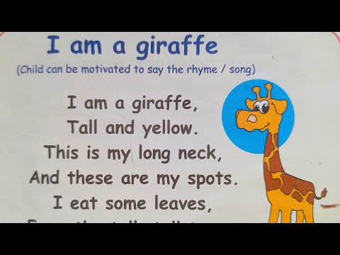 Exam Special | Selected Rhyme| I am Giraffe | @sdteacher1582 | Kids | SrKG