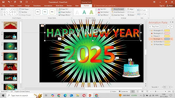 happy New Year 2025 Presentation in MS Powerpoint | How To Make Happy New Year Powerpoint Animation