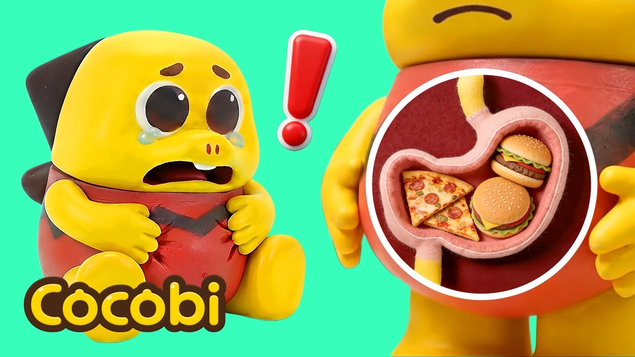 ¡Ay! ¡Comí demasiado y me duele la pancita!🍕😖 | Canciones Infantiles | Kids Songs | Cocobi